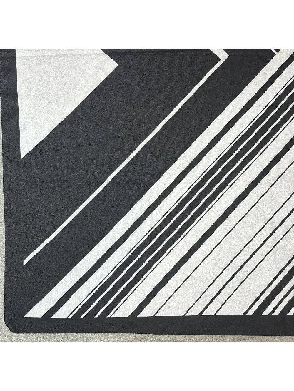 Vintage Black and White Geometric Pattern Square Scarf